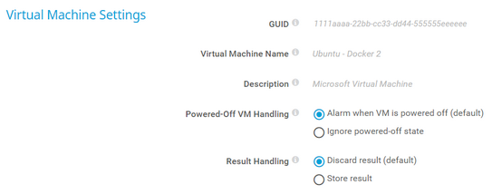 Virtual Machine Settings